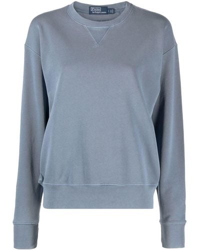 Polo Ralph Lauren Organic-cotton Crewneck Sweatshirt - Blue