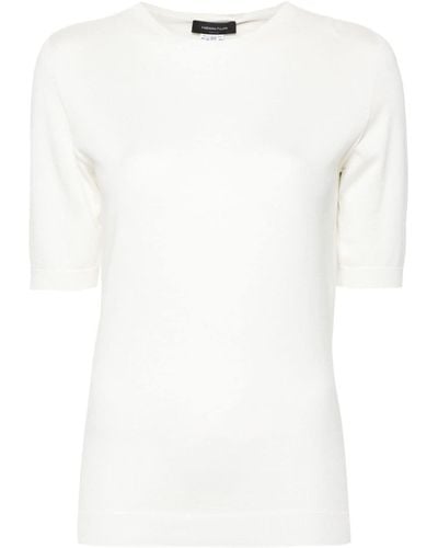 Fabiana Filippi Camiseta de punto fino - Blanco