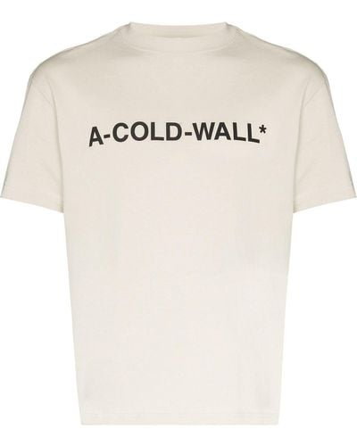 A_COLD_WALL* Logo-print Cotton T-shirt - Multicolour