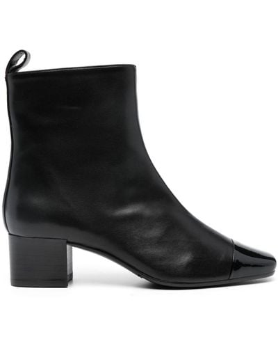 CAREL PARIS Estime Leather Ankle Boots - Black