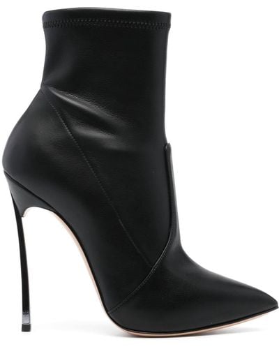 Casadei Blade 130mm Leather Boots - Black