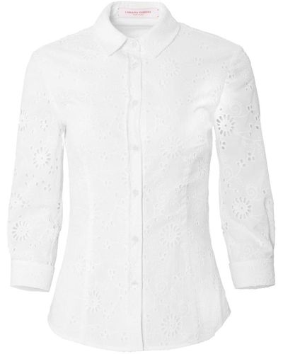 Carolina Herrera Bluse mit Ösen - Weiß