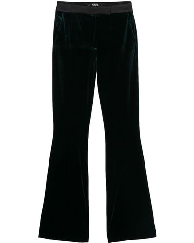 Karl Lagerfeld Pantalon de tailleur en velours - Noir