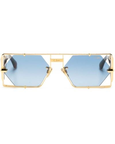 Cazal 004 Sonnenbrille mit geometrischem Gestell - Blau