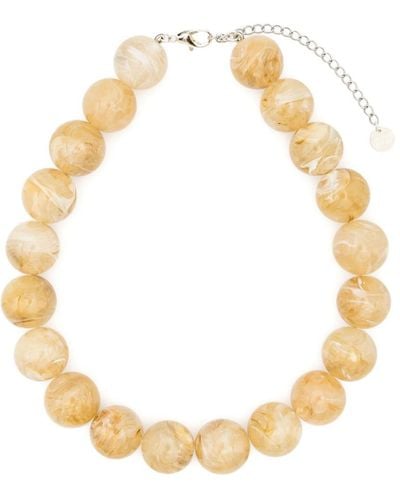 Paloma Wool Marbled Beaded Necklace - Metallic