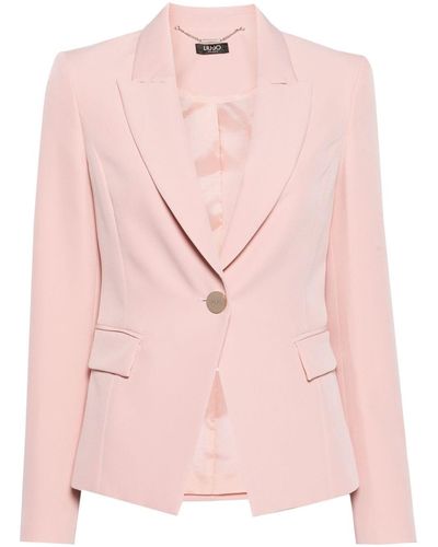 Liu Jo Peak-lapel Single-breasted Blazer - Pink