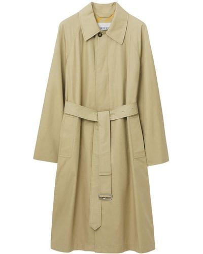 Burberry Bradford Belted Cotton Trench Coat - Natural