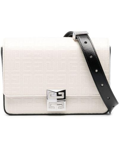 Givenchy 4g-monogram Pattern Crossbody Bag - Natural