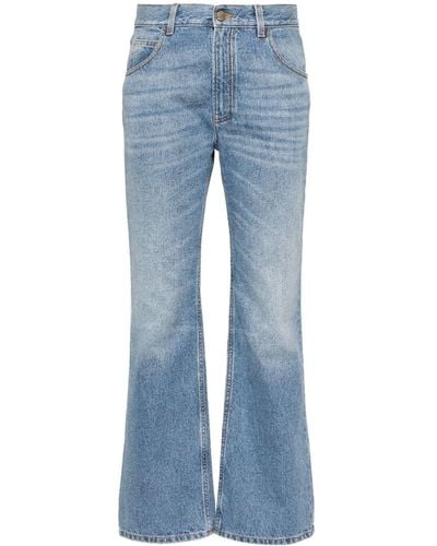 Chloé Flared Denim Cropped Jeans - Blue