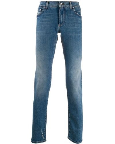 Dolce & Gabbana Jeans con placca logo - Blu