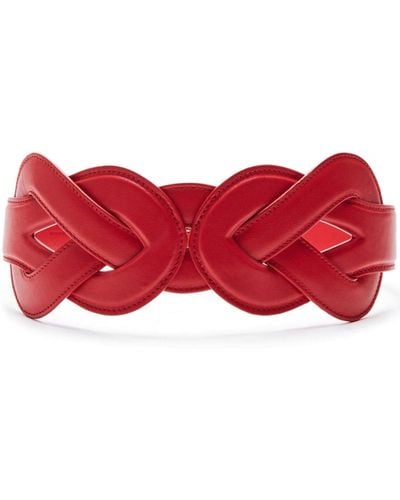 Altuzarra Loopy Leather Belt - Red
