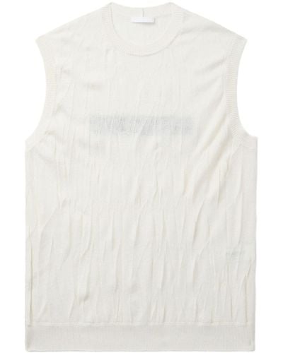 Helmut Lang Crushed Fine-knit Top - White