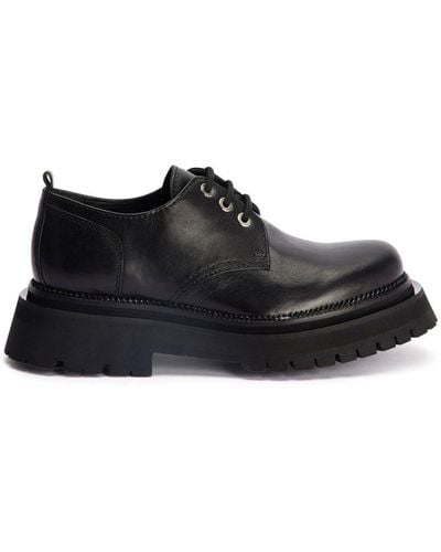 Ami Paris Ridged-sole Derby Shoes - Black