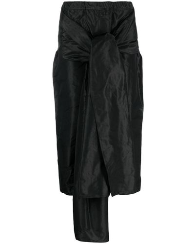 Sofie D'Hoore Knot-detail Silk Midi Skirt - Black