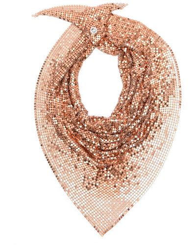 Rabanne Chainmail Handkerchief Scarf - Pink