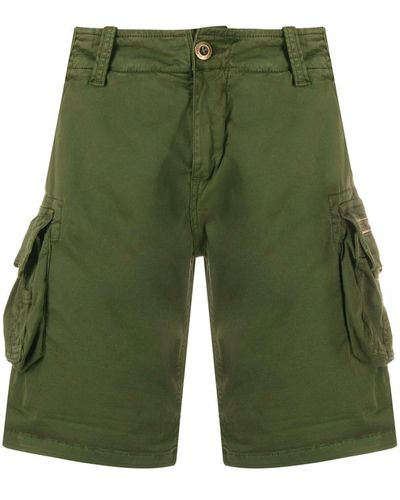 Alpha Industries Knee-length Cargo Shorts - Green