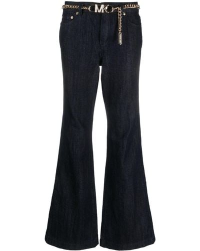 Michael Kors Mid-rise Flared Jeans - Blue