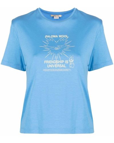 Paloma Wool Souvenir Corazon Crew Neck T-shirt - Blue