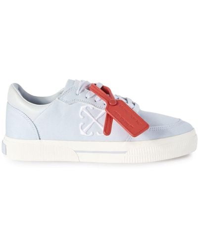 Off-White c/o Virgil Abloh New Low Vulcanized Canvas Sneakers - Blauw