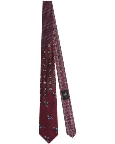 Etro Krawatte aus Seide mit Paisley-Print - Lila