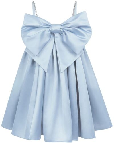 Nina Ricci Ärmelloses Kleid mit Schleife - Blau