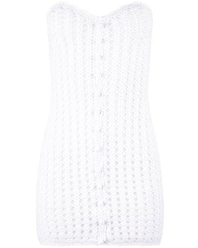 RTA Leilani Crochet Mini Dress - White