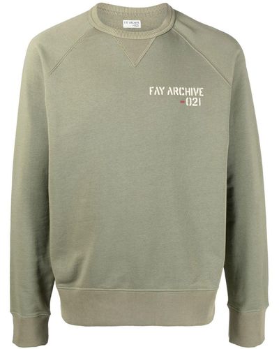 Fay Logo-print Sweatshirt - Green