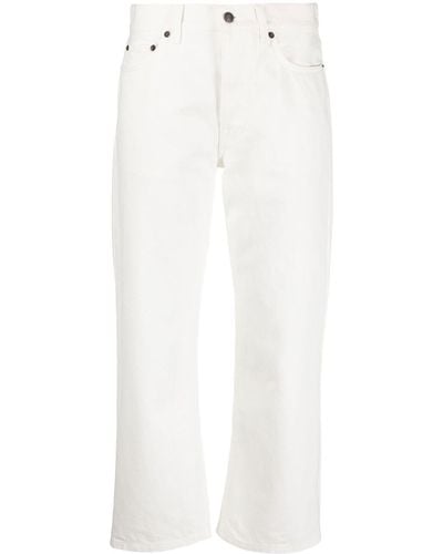 The Row Cropped Straight-leg Jeans - White