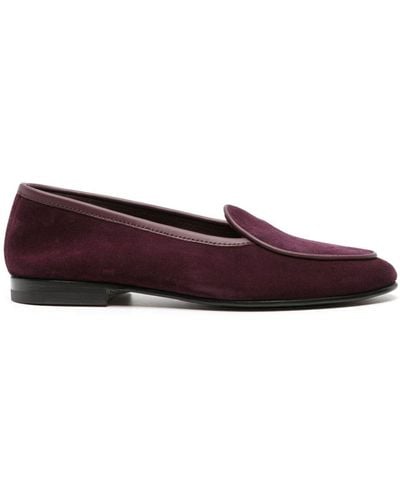 SCAROSSO Nele Suede Loafers - Brown