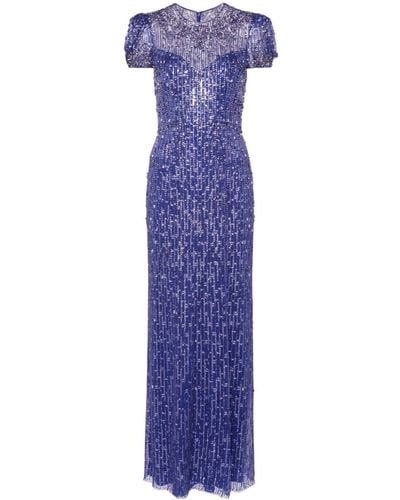 Jenny Packham Aster Sequin-embellished Gown - Purple