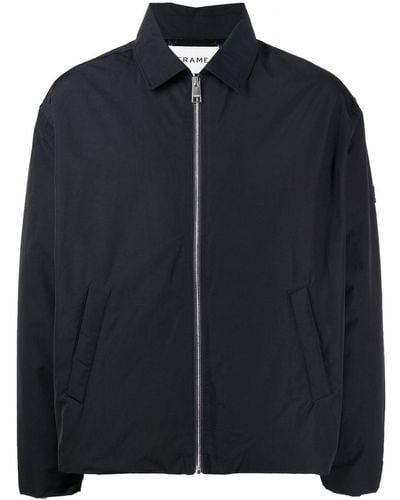 FRAME Padded Zip-up Shirt Jacket - Black