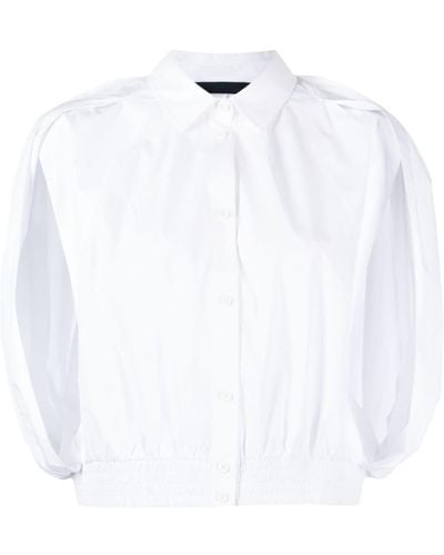 Juun.J Cape-style Cotton-blend Shirt - White