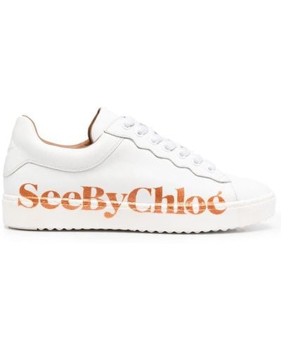 See By Chloé Essie Sneakers Met Logoprint - Wit