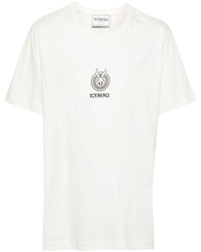 Iceberg T-shirt Met Print - Wit
