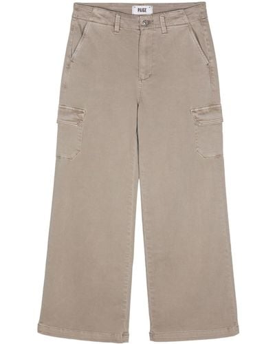 PAIGE Carly Cargo Trousers - Natural