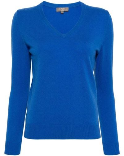 N.Peal Cashmere Phoebe cashmere jumper - Blu