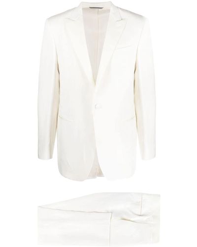 Canali Single-breasted Peak-lapel Suit - White