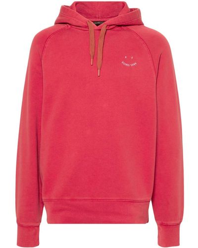 PS by Paul Smith Logo-embroidered Cotton Hoodie - Pink