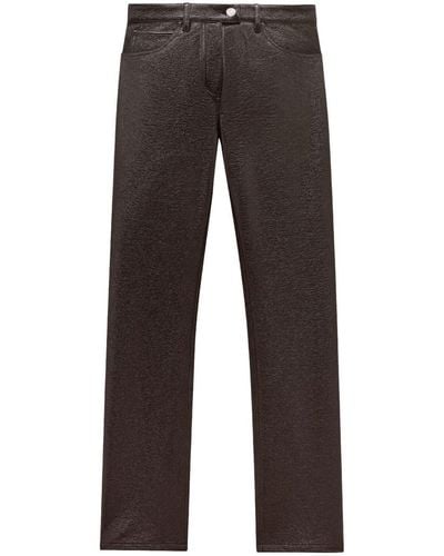 Courreges Mid-rise Straight Pants - Gray
