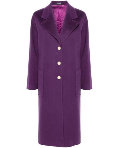Tagliatore Christie Peak-lapels Single-breasted Coat - Purple