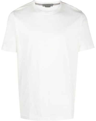 Corneliani T-shirt en coton à manches courtes - Blanc