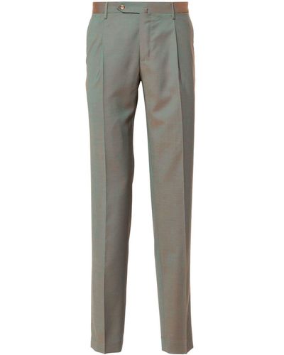 Incotex Tapered virgin wool trousers - Gris