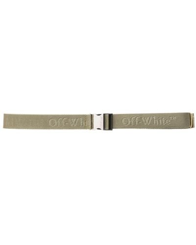 Off-White c/o Virgil Abloh Riem Met Logo-reliëf - Wit