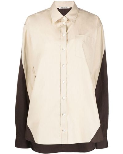 Peter Do Blouse Met Colourblocking - Naturel