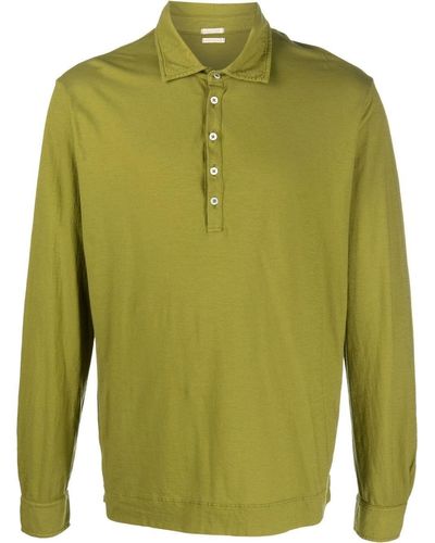 Massimo Alba Langärmeliges Poloshirt - Grün