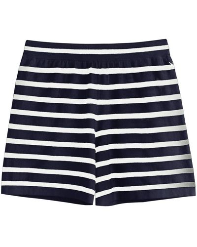 Chinti & Parker Striped Knitted Shorts - ブルー