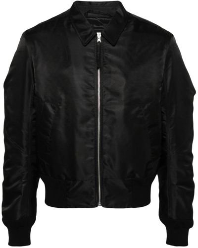 MM6 by Maison Martin Margiela Gefütterte Jacke mit klassischem Kragen - Schwarz