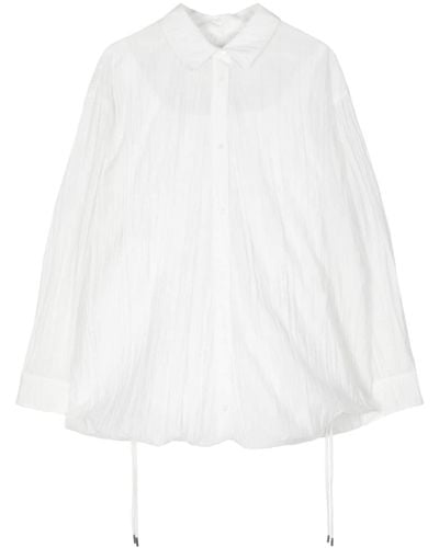 Juun.J Plissé Cotton Shirt - White