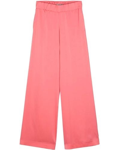 D.exterior Satin Wide Trousers - Pink