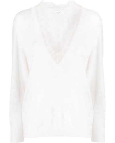 IRO Haby Lace-detail Sweater - White